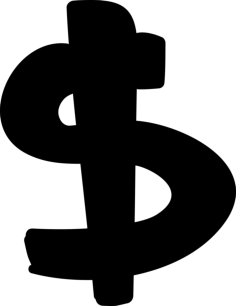 Dollar Handmade Currency Symbol Contour Svg Vector, Free Vectors File